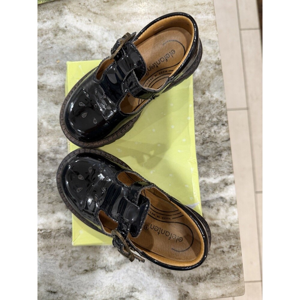 Elefanten Little Kids Girls Shoes Sz 25 Us 8.5 Black Mary Jane